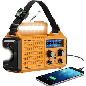 Emergency Radio with NOAAWeather Alert,Portable Solar Hand Crank AM FM Shortwave